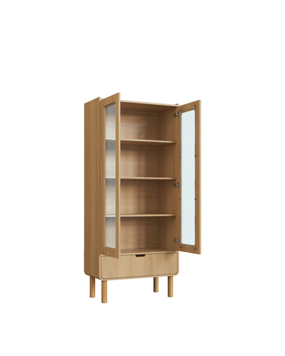 Cristaleira Orgânica 2 Portas Yume 80 cm - Mel