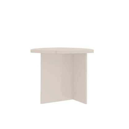 Mesa Lateral Triangular para Sala Elia 50 cm - Off White