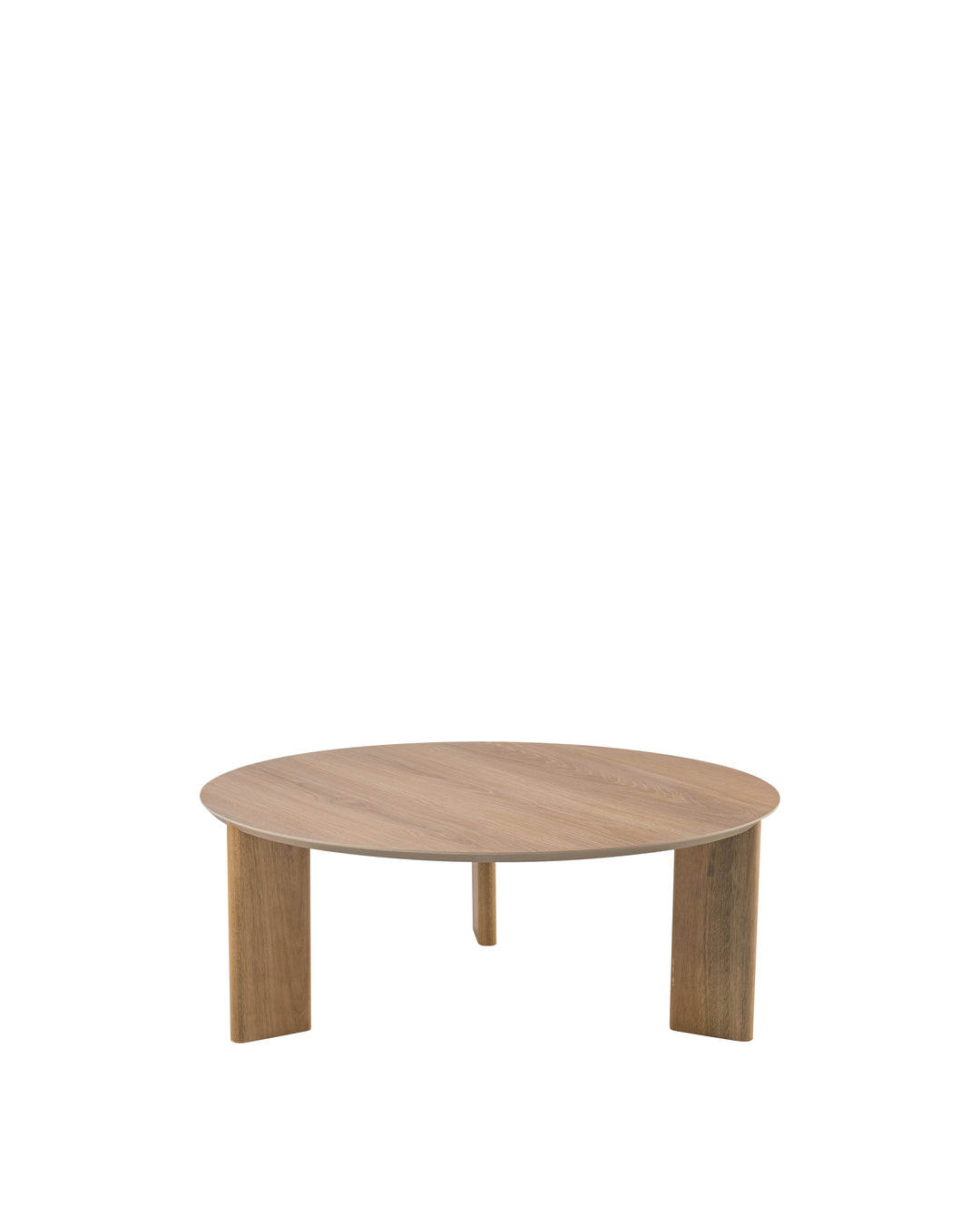 Mesa de Centro Redonda com Pés de Madeira Maciça Moova 80 cm - Mel