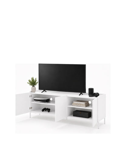 Rack para TV até 55" 03 Portas 2 Prateleiras Elo 135 cm - Branco