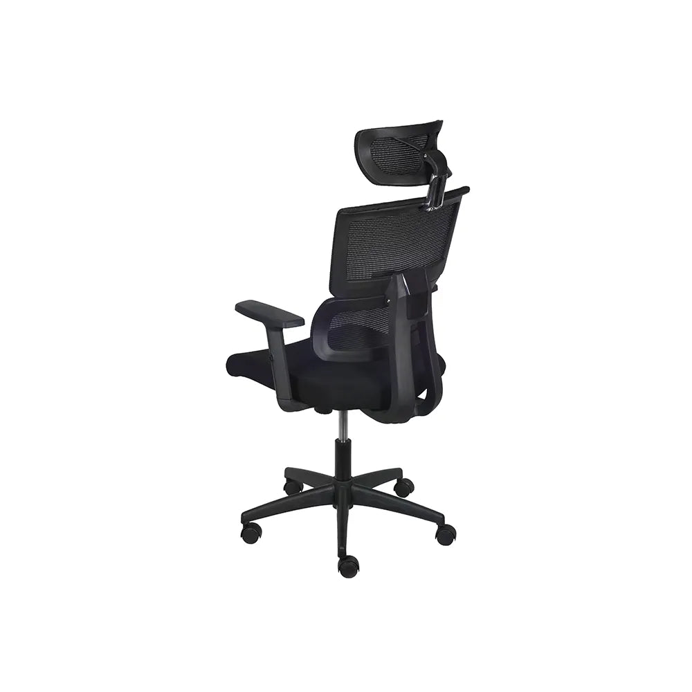 Cadeira de Escritório Giratória com Apoio de Braço e Regulagem de Altura Travis - Preto