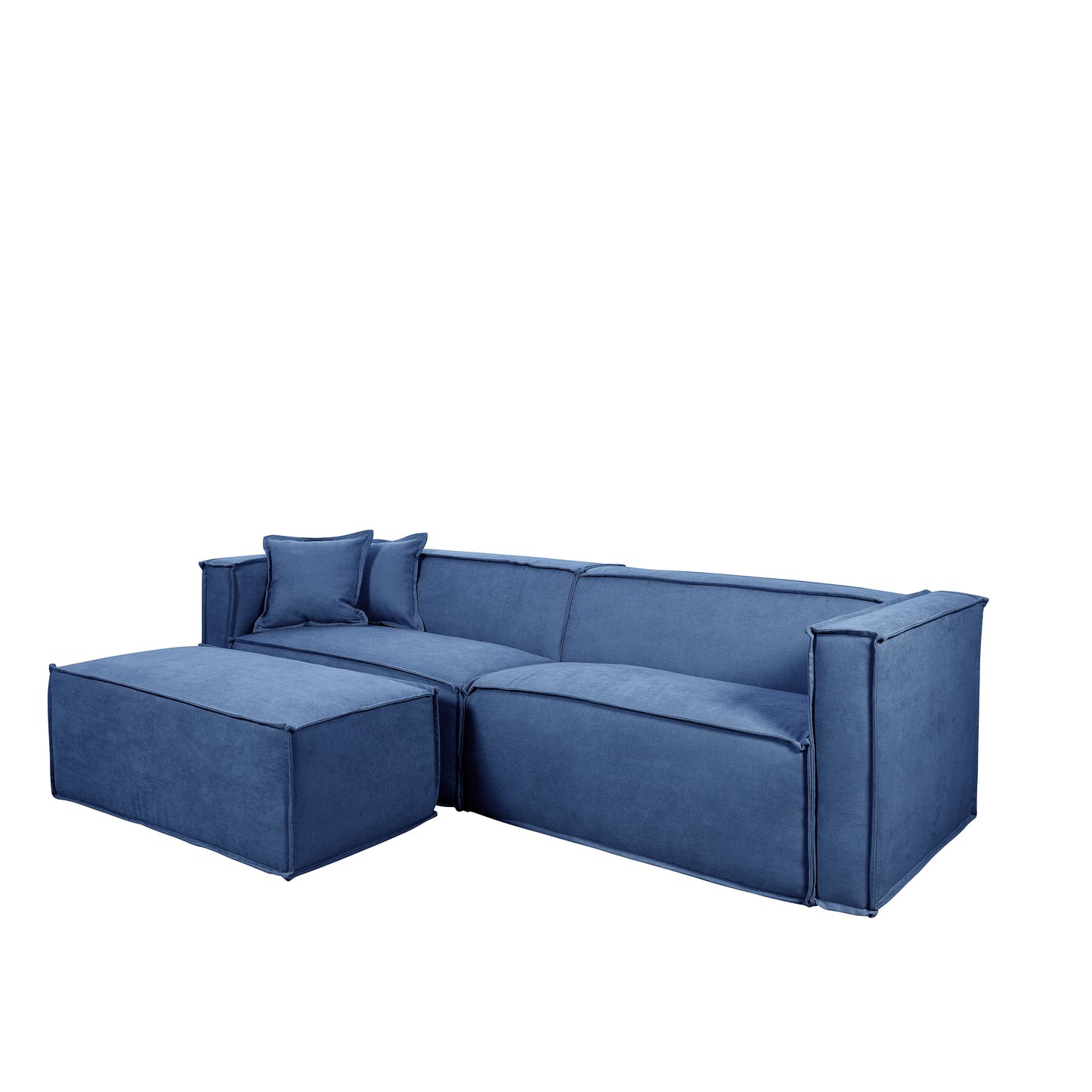 Sofá 4 Lugares Freddo 250 cm - Linho Texturizado Azul