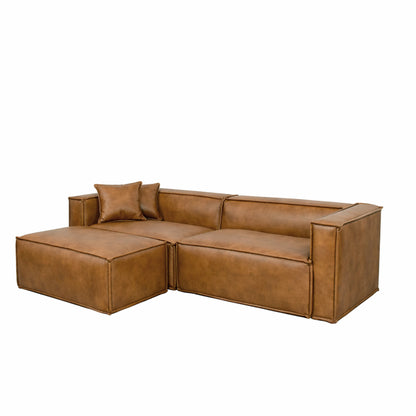 Sofá 4 Lugares Freddo 250 cm - PU Caramelo