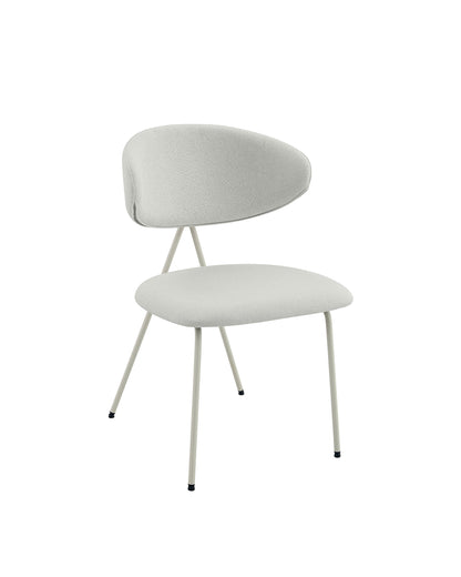 Cadeira de Aço Estofada Elora - Off White