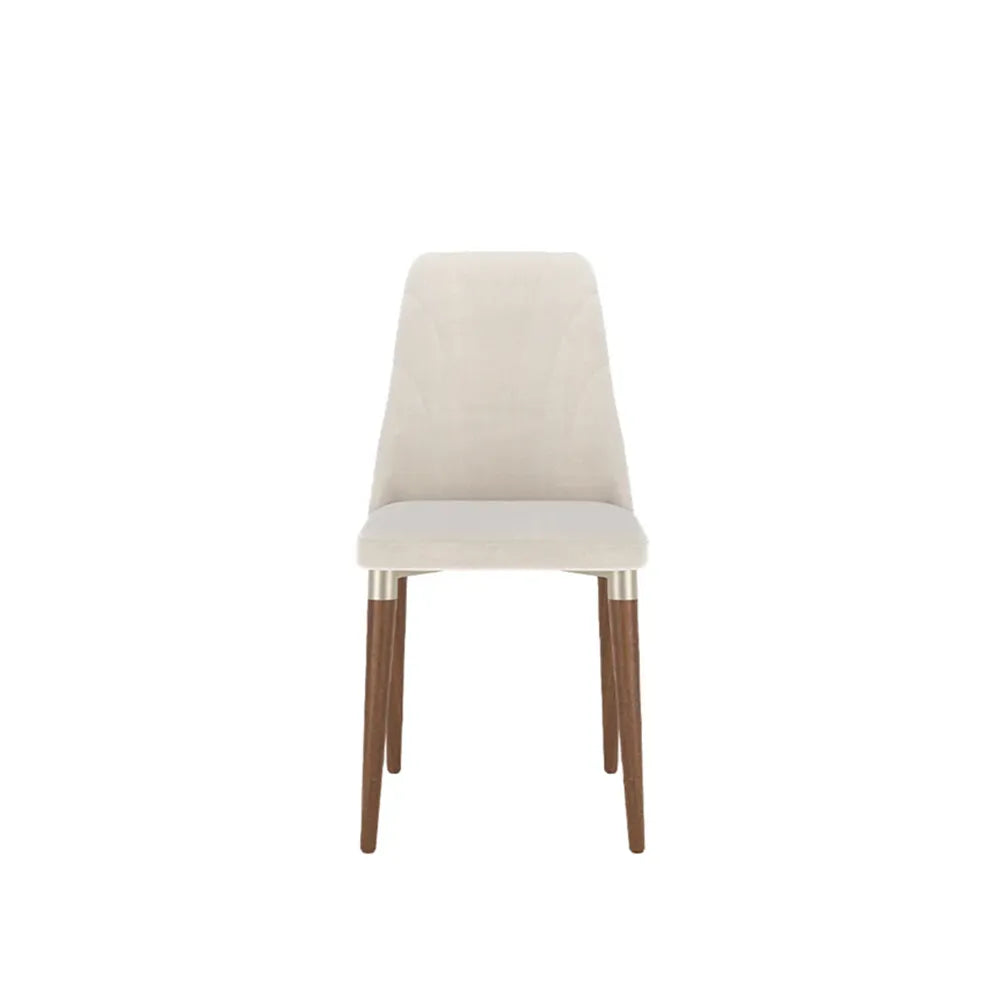 Conjunto de Jantar Mesa Orgânica Kalyx 4 Cadeiras Lara - Champanhe c/ Canella - Off White