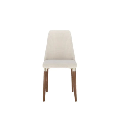 Conjunto de Jantar Mesa Orgânica Kalyx 4 Cadeiras Lara - Champanhe c/ Canella - Off White