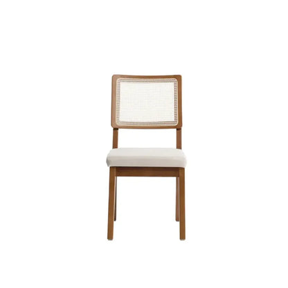 Conjunto de Jantar Mesa Retangular Harmony 8 Cadeiras Saga - Natural c/ Cru