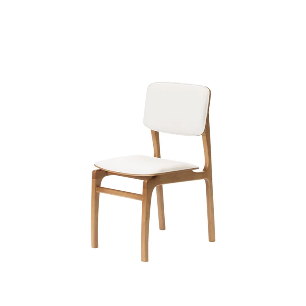 Conjunto de Jantar Mesa Orgânica 6 Cadeiras Gaya - Natural c/ Off White