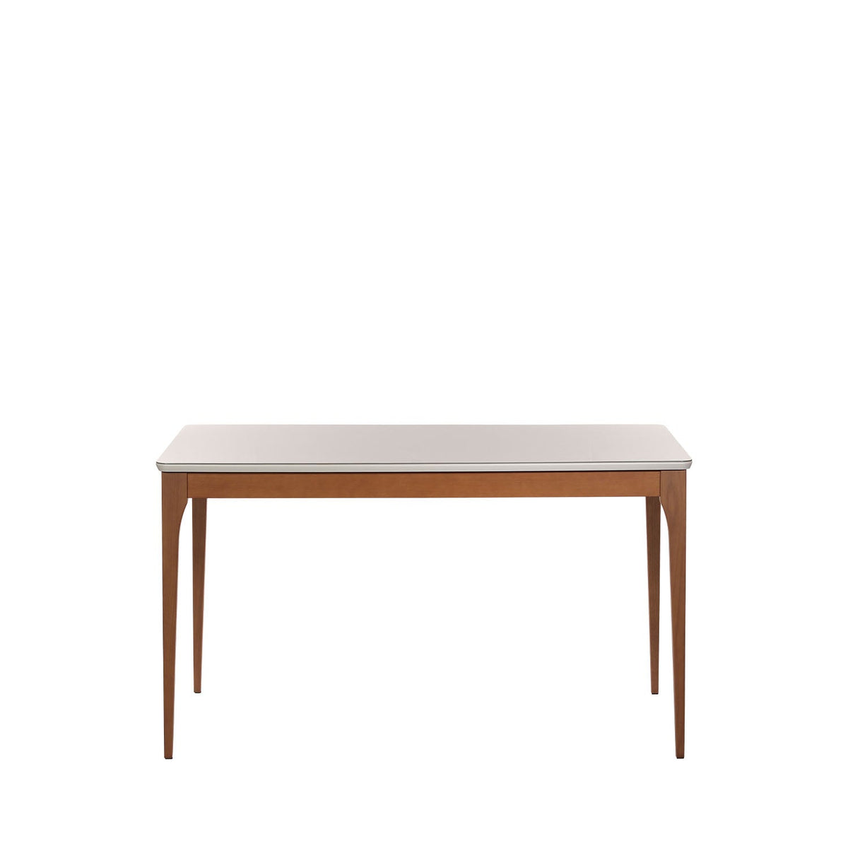 Homedock Conjunto de Jantar Mesa com Vidro Ella 4 Cadeiras New Drop - Natural c/ Bege Móveis Província
