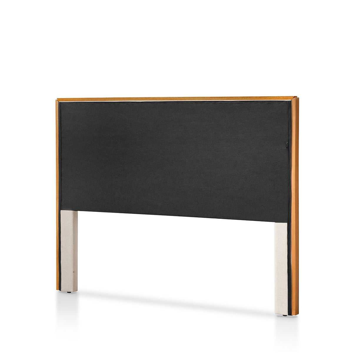 Homedock Cabeceira Casal Estofada Emerie 140 cm - Natural c/ Bouclê Off White Styllus