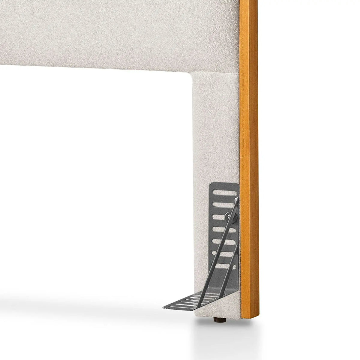Homedock Cabeceira King Estofada Emerie 193 cm - Natural c/ Bouclê Off White Styllus