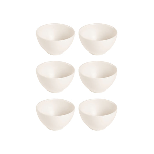 Jogo de 6 Bowls Lisos Acetinados Florear - Off White