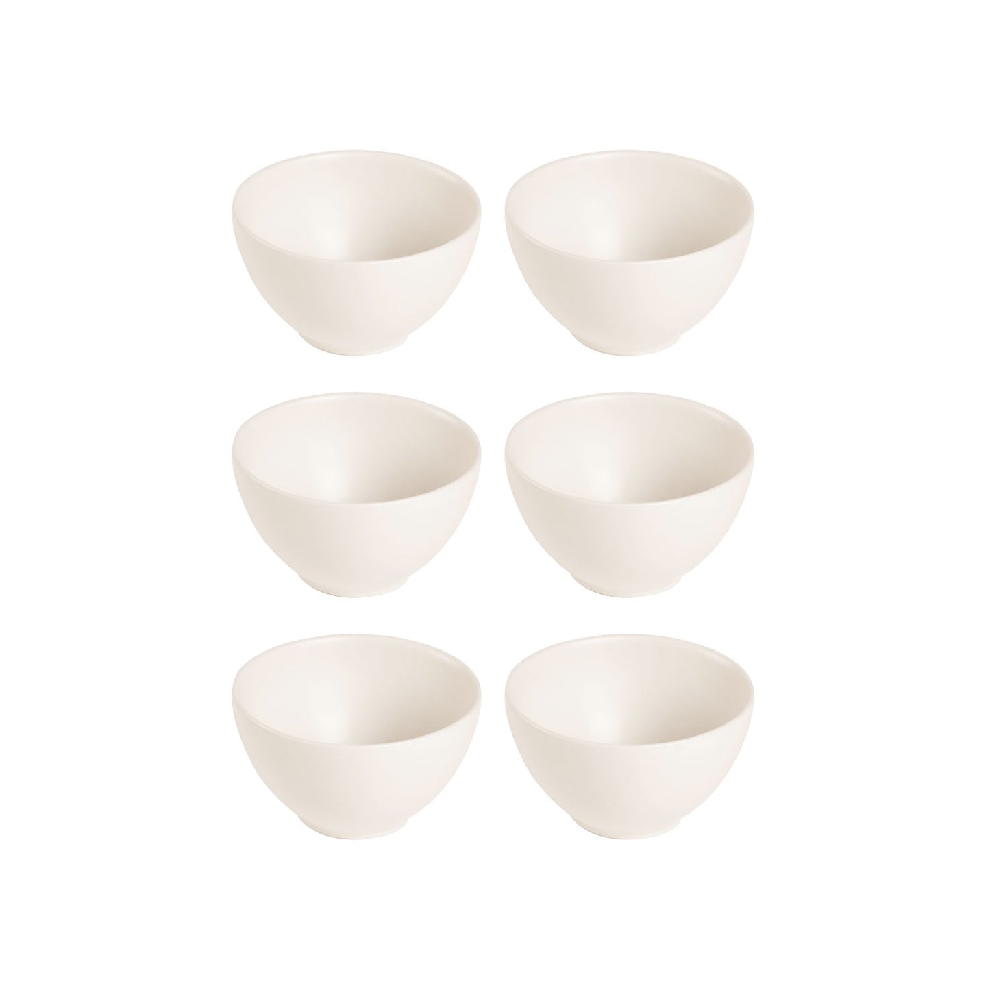 Jogo de 6 Bowls Lisos Acetinados Florear - Off White