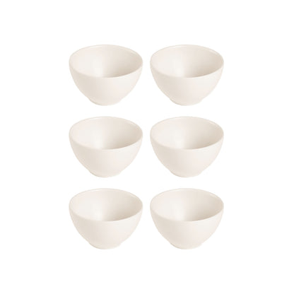 Jogo de 6 Bowls Lisos Acetinados Florear - Off White