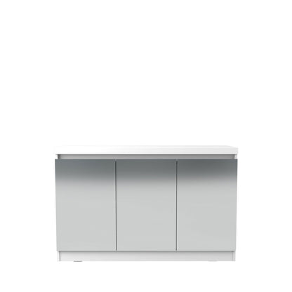 Buffet Truzzi Espelhado 120 cm - Branco Brilho