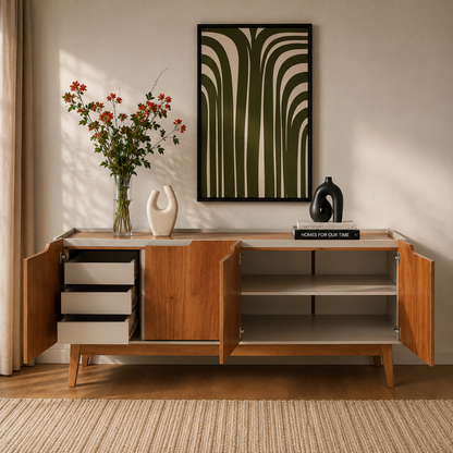 Buffet Elon 160 cm - Natural c/ Off White