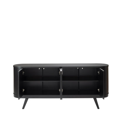 Buffet 4 Portas Gaya 180 cm - Preto Fosco