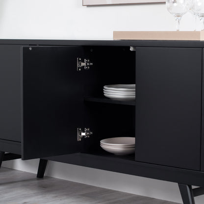 Buffet 4 Portas Gaya 180 cm - Preto Fosco