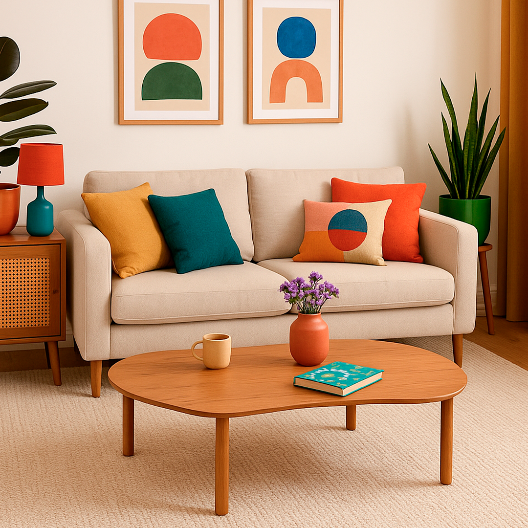 Mesa de Centro Orgânica Flyp 150 cm - Natural