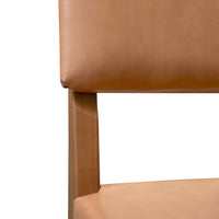 Homedock Conjunto de Jantar Mesa com Vidro 6 Cadeiras Ella - Natural c/ Caramelo Móveis Província