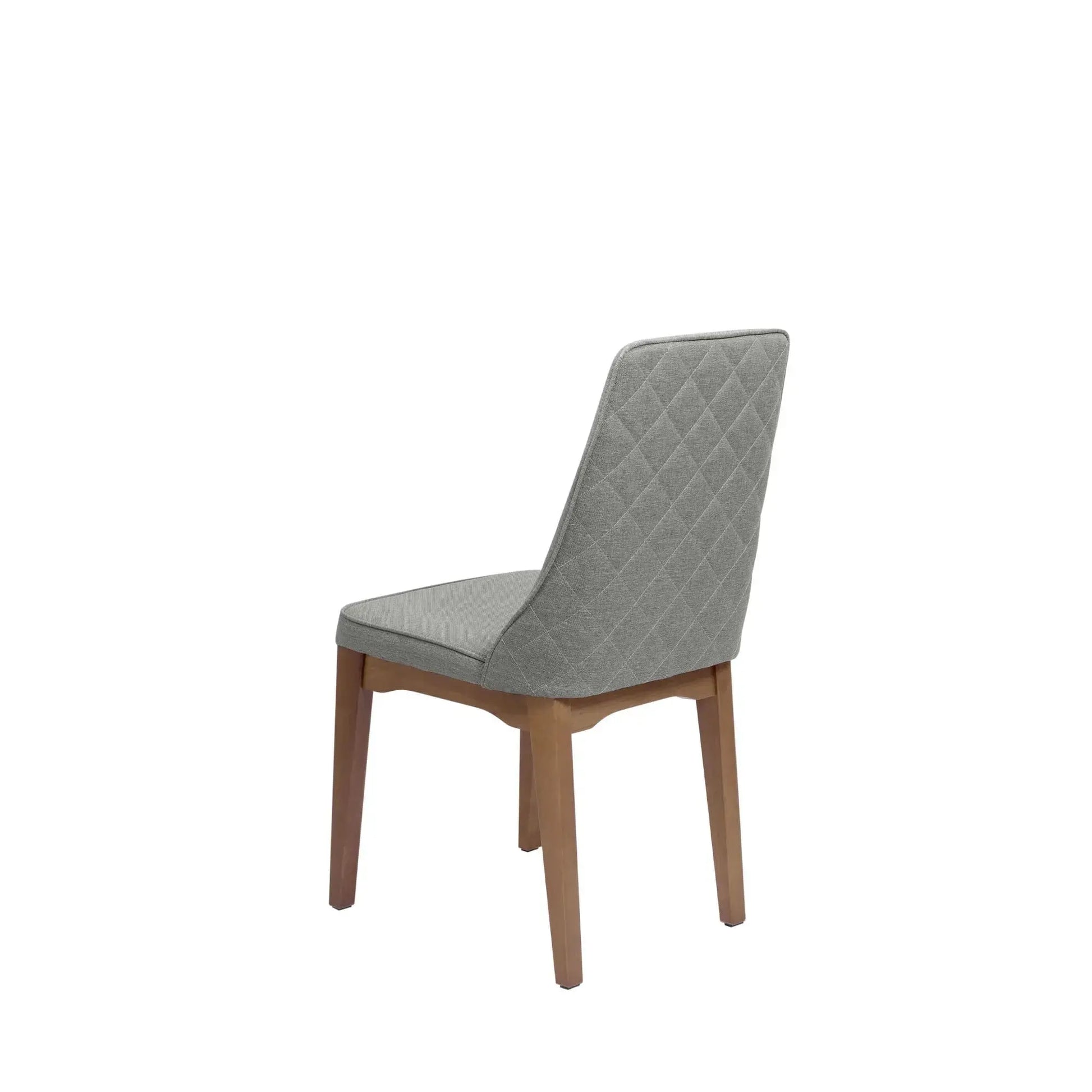 Homedock Conjunto de Jantar Mesa com Vidro Bennett 6 Cadeiras Elsie Matelassê - Natural c/ Carbono Móveis Província