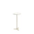 Mesa Lateral Redonda Orb 60 cm - Off White Fosco c/ Champanhe