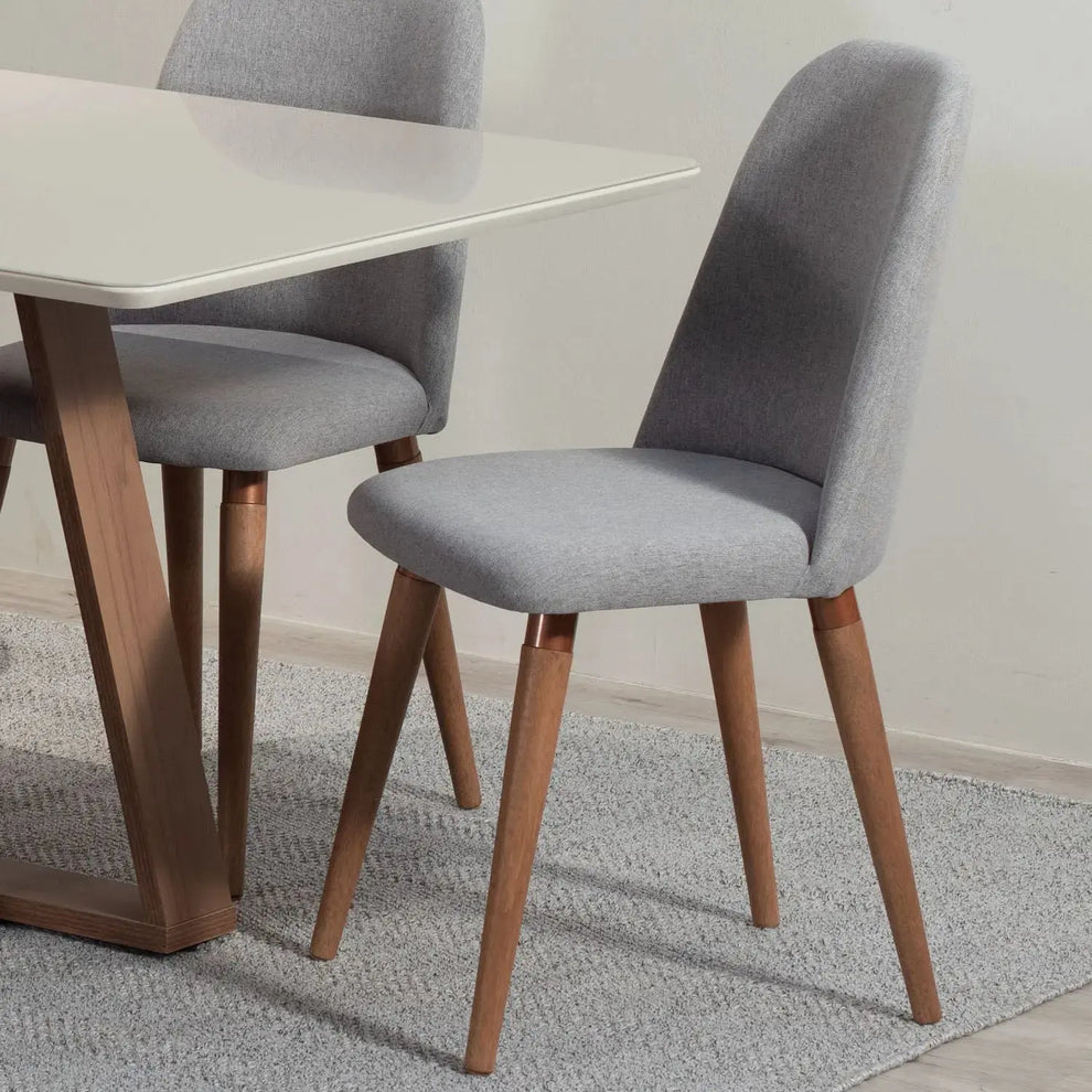 Conjunto de Jantar Mesa com Vidro Avena 4 Cadeiras New Drop — foto 9