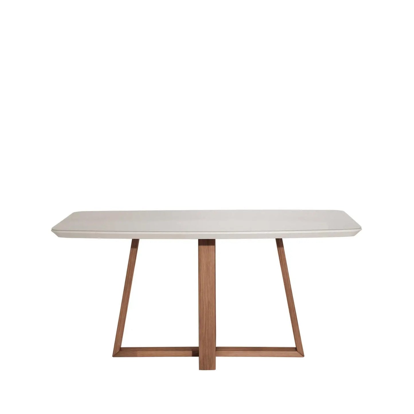 Homedock Conjunto de Jantar Mesa com Vidro Bennett 6 Cadeiras Saga - Natural c/ Cru Móveis Província