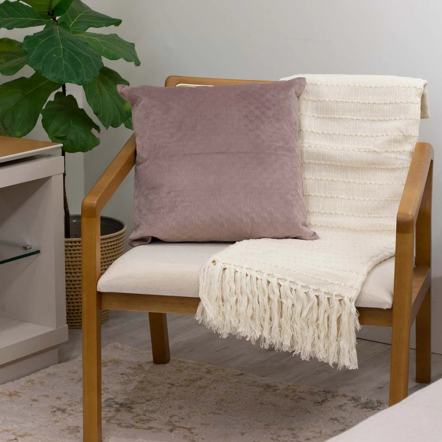 Homedock Almofada Veludo Moray Rosa 45 x 45 cm KZ Home Stock