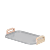 Homedock Bandeja de Madeira Henry Cinza 40 cm Decoratta