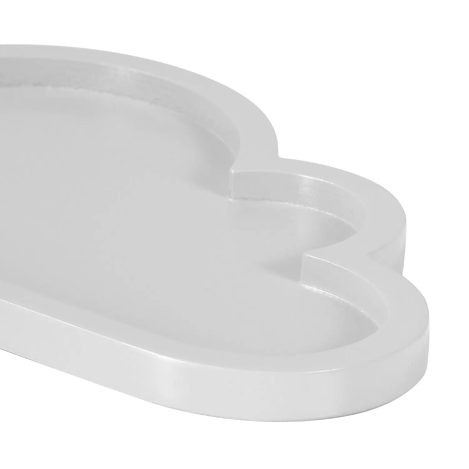 Homedock Bandeja de Madeira Nuvem Branco 29 cm Decoratta