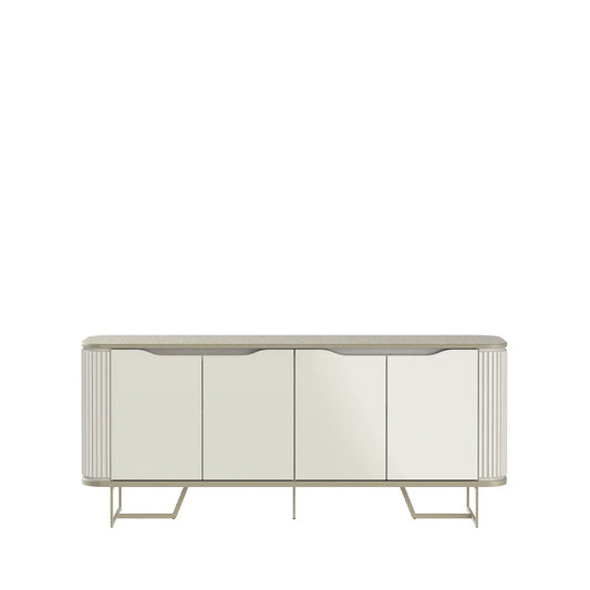 Homedock Buffet Albany 178 cm - Off White Fosco c/ Champanhe Móveis Província