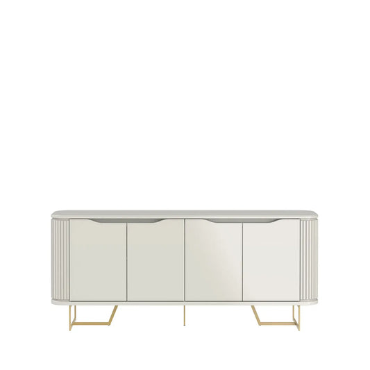 Homedock Buffet Albany 178 cm - Off White Fosco c/ Dourado Móveis Provincia