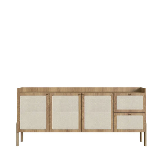 Homedock Buffet Solvei 183 cm - Mel c/ Palhinha Artesano