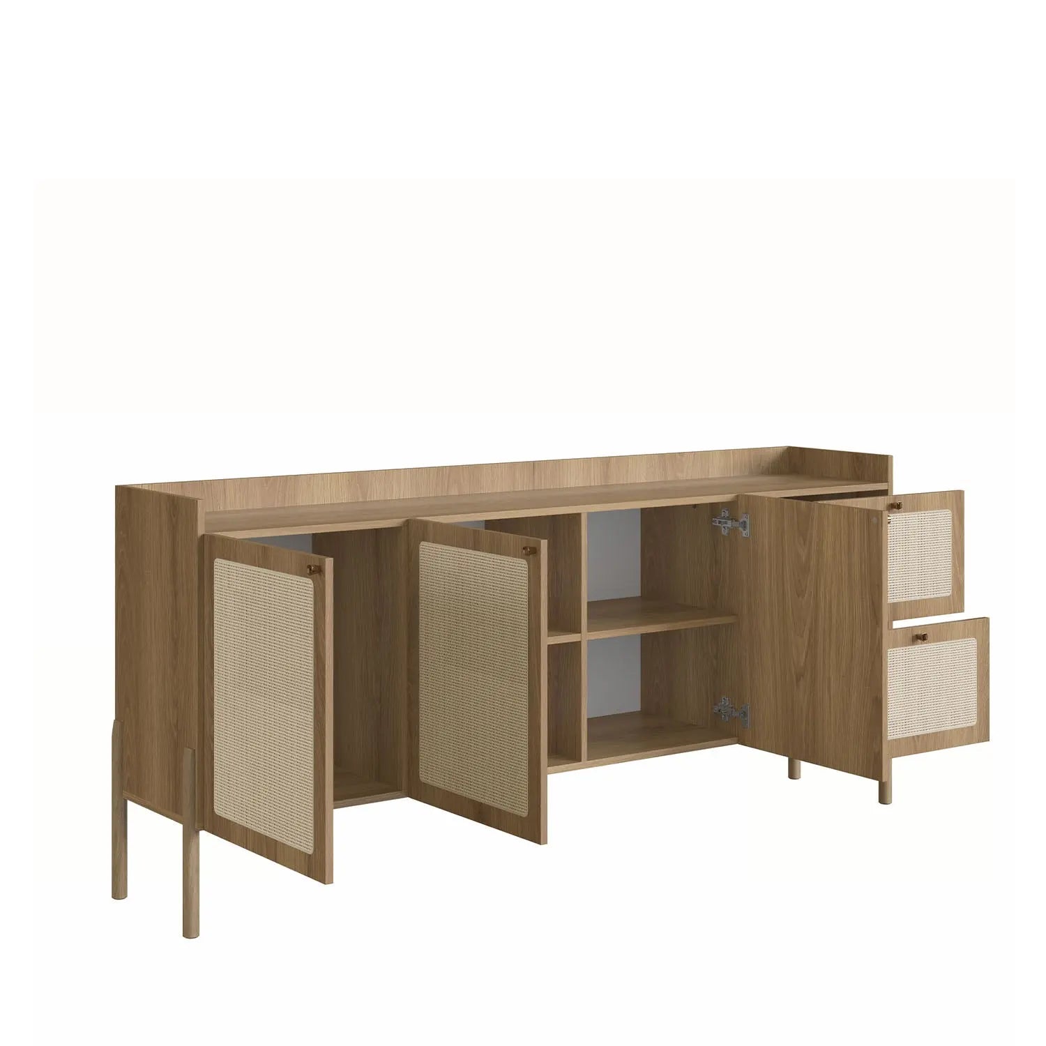 Homedock Buffet Solvei 183 cm - Mel c/ Palhinha Artesano