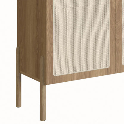 Homedock Buffet Solvei 183 cm - Mel c/ Palhinha Artesano