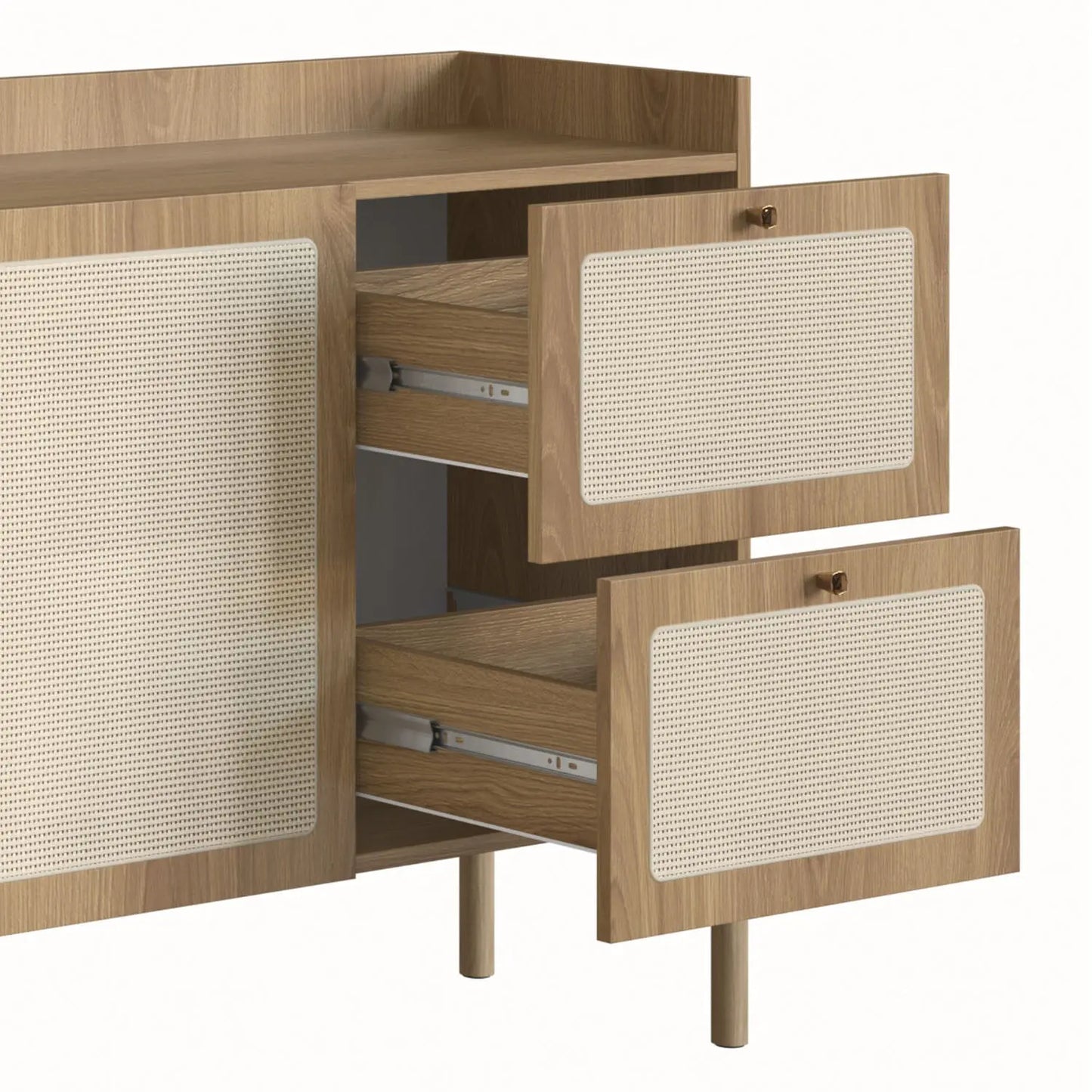 Homedock Buffet Solvei 183 cm - Mel c/ Palhinha Artesano