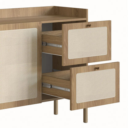 Homedock Buffet Solvei 183 cm - Mel c/ Palhinha Artesano