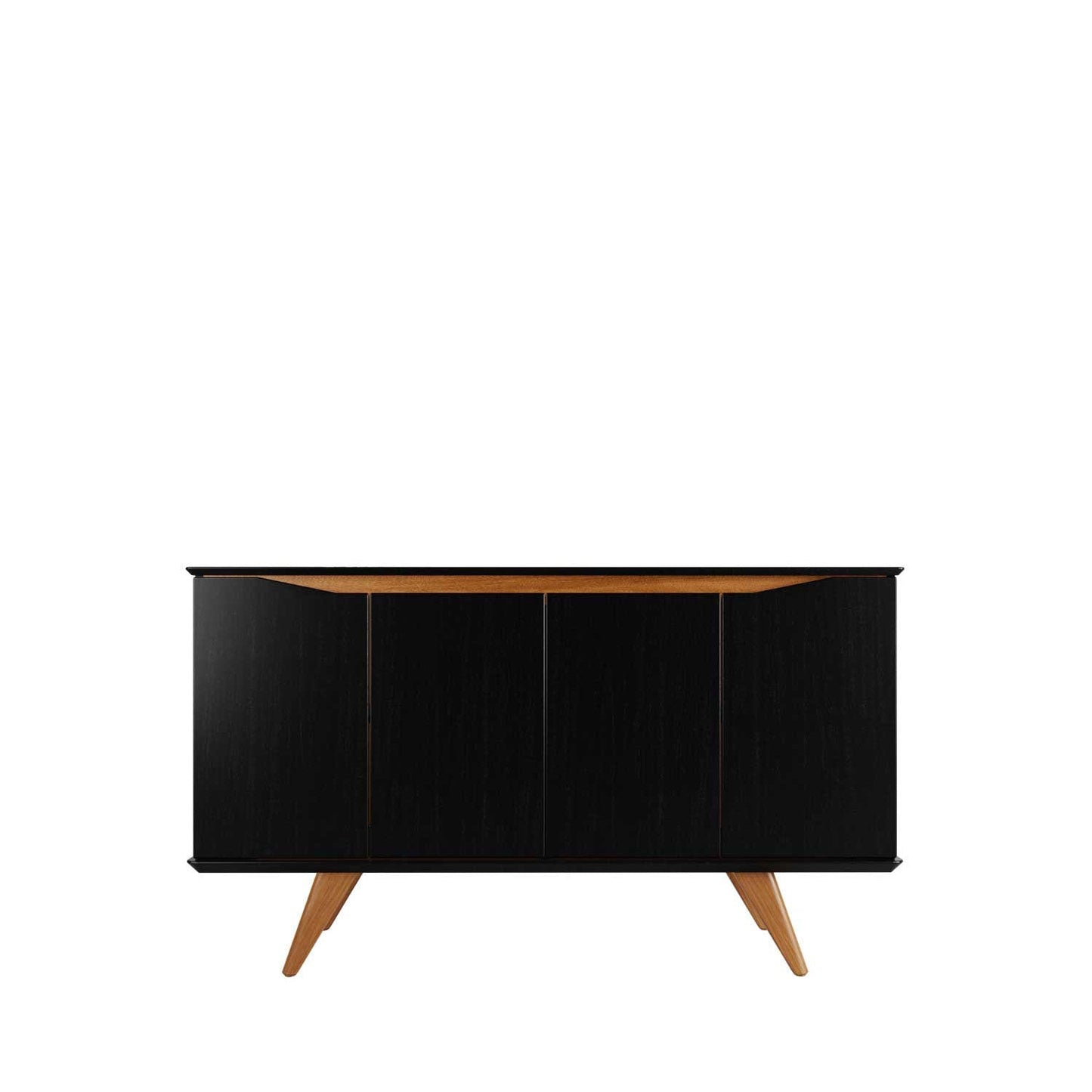 Homedock Buffet Olive 135 cm - Preto c/ Natural Moveis