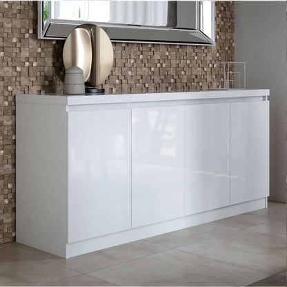 Homedock Buffet Truzzi 160 cm - Branco Brilho Moveis