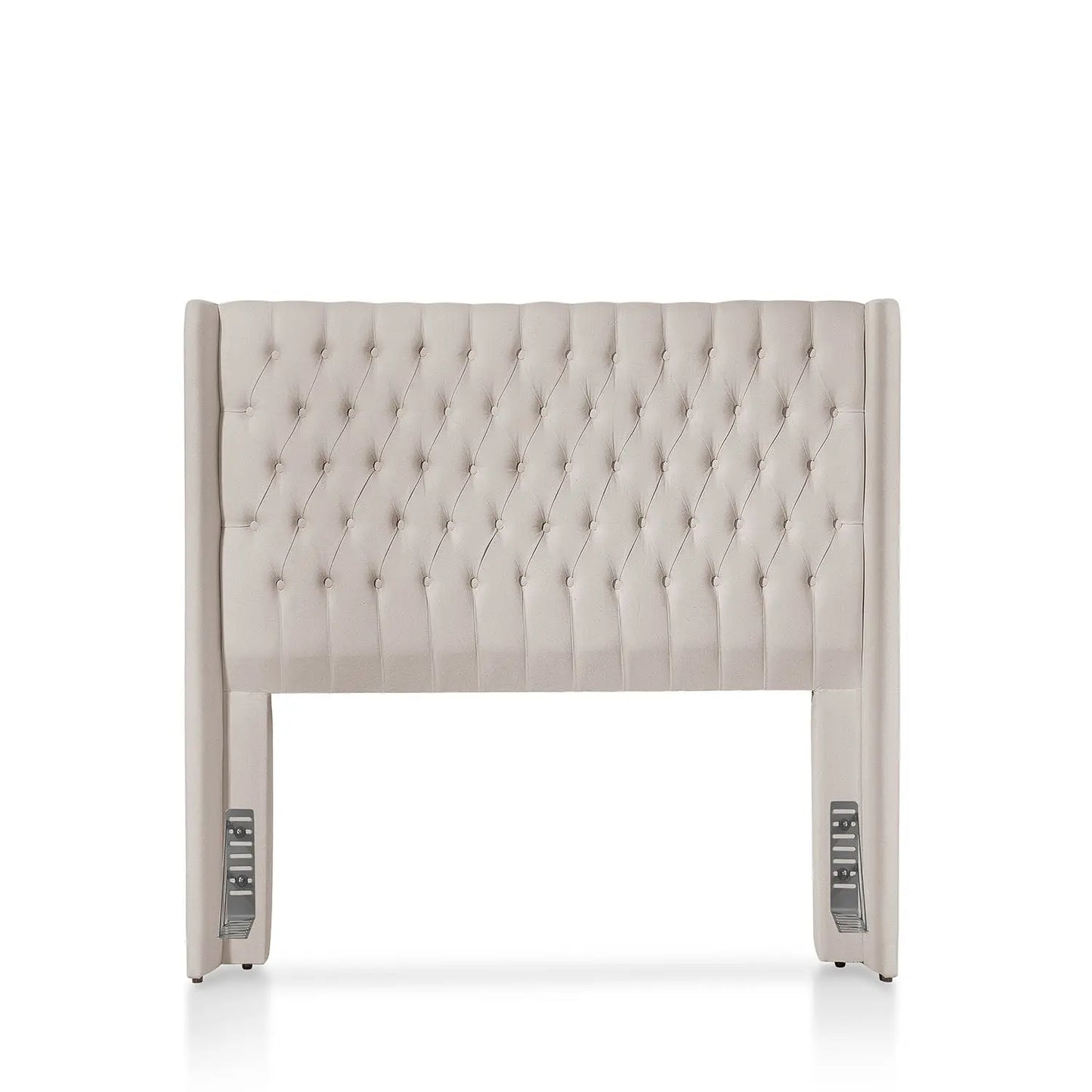 Homedock Cabeceira Casal Estofada Liya Capitonê 155 cm - Linho Off White Styllus