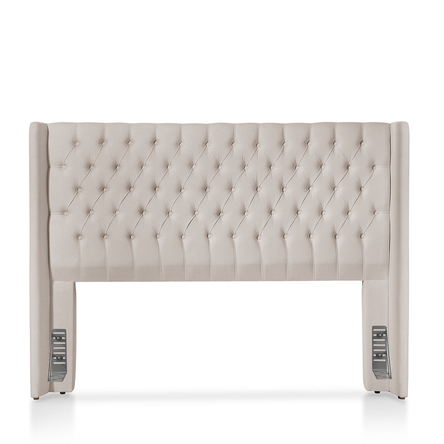 Homedock Cabeceira King Estofada Liya Capitonê 208 cm - Linho Off White Styllus