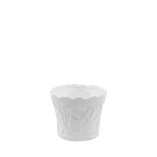 Homedock Cachepot Cerâmica Saiful Branco 22,5 cm Ceramica