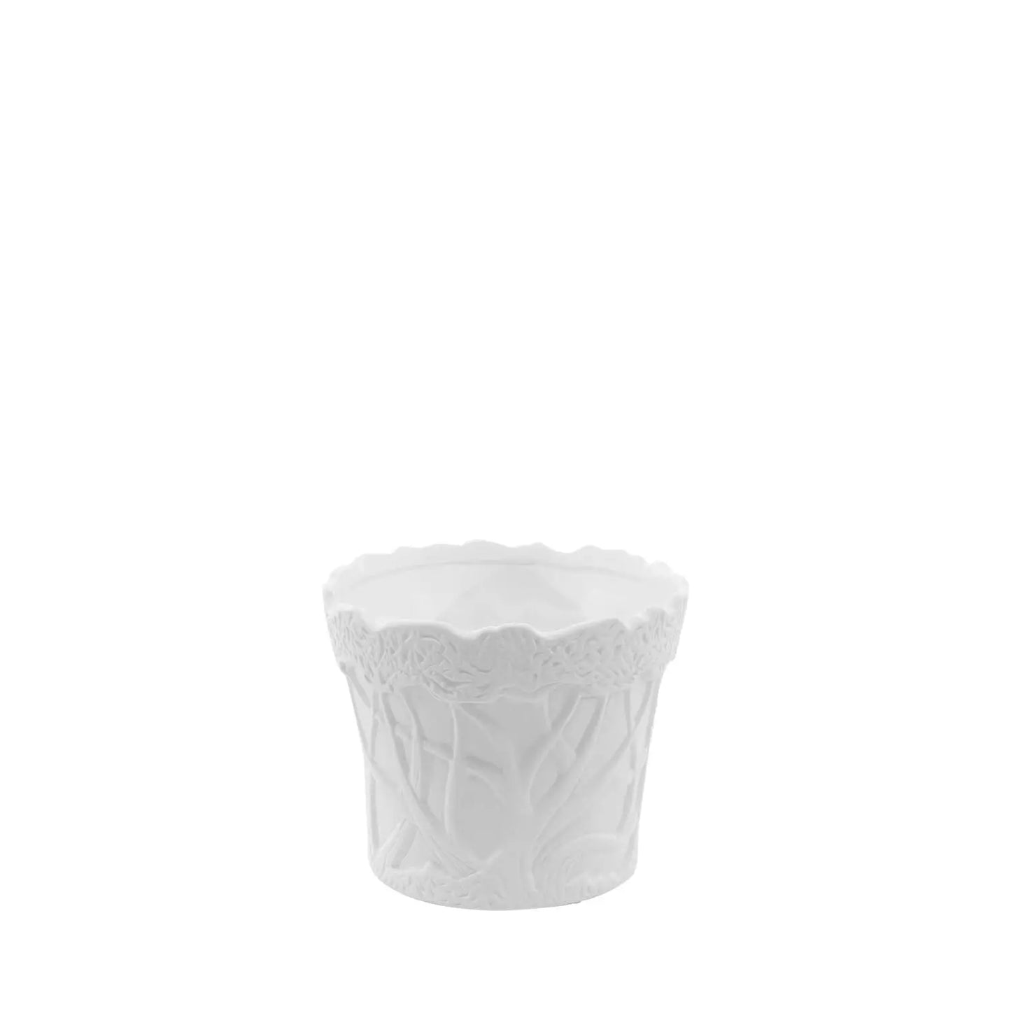 Homedock Cachepot Cerâmica Saiful Branco 22,5 cm Ceramica