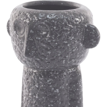 Homedock Cachepot Cerâmica Tirto Preto Granito 20,5 cm Ceramica