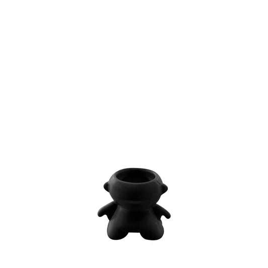 Homedock Cachepot Cerâmica Toys Preto Brilho 10 cm Ceramica