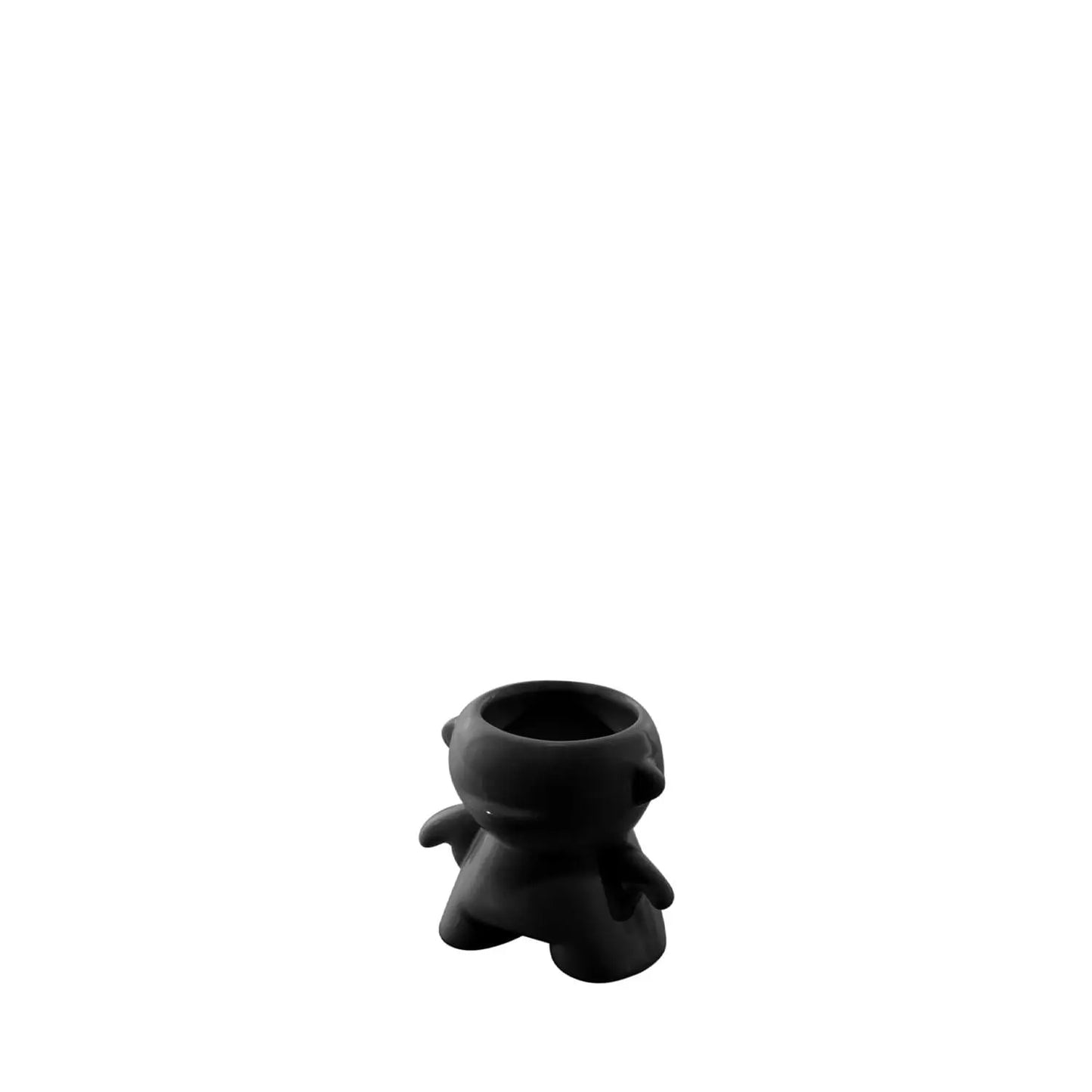 Homedock Cachepot Cerâmica Toys Preto Brilho 10 cm Ceramica