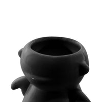 Homedock Cachepot Cerâmica Toys Preto Brilho 10 cm Ceramica