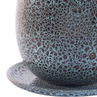 Homedock Cachepot c/ Prato Cerâmica Chau Ocre Marine 25 cm Ceramica