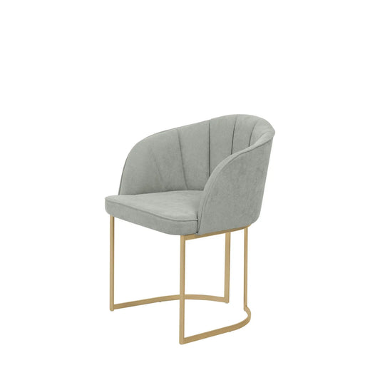 Homedock Cadeira Beverly - Dourado c/ Soft Sálvia Móveis Provincia